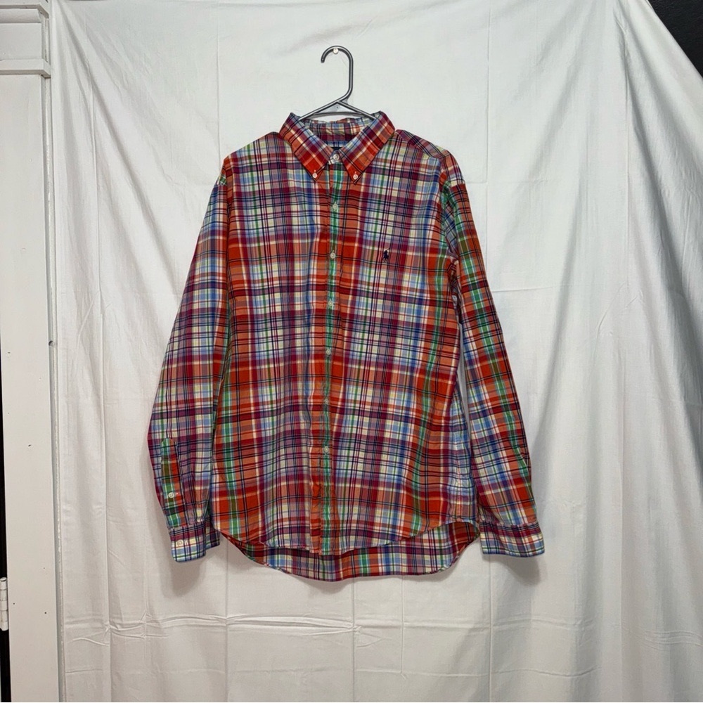 Ralph Lauren multicolor bright plaid oxford men’s XLarge